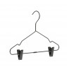 CINTRE METAL NOIR AVEC PINCES 33CM